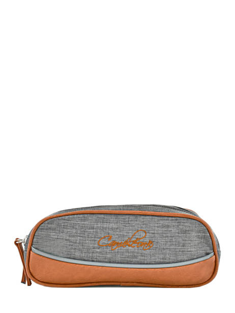 Pencil Case For Kids 2 Compartments Cameleon Gray vintage chine VIN-TROU