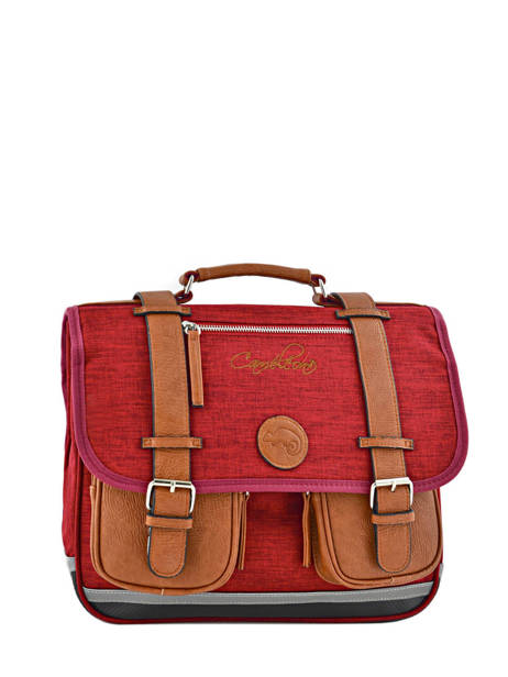 Boekentas Kind 2 Compartimenten Cameleon Rood vintage chine VIN-CA35