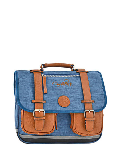 Satchel For Kids 2 Compartments Cameleon Blue vintage chine VIN-CA35