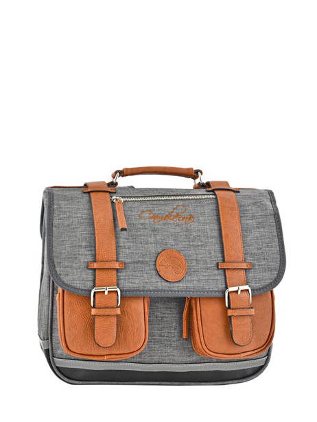 Satchel For Kids 2 Compartments Cameleon Gray vintage chine VIN-CA35