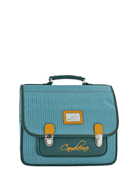 Cartable Enfant 2 Compartiments Cameleon Bleu retro CA35