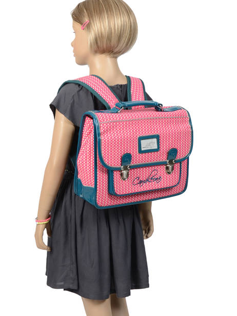 Satchel For Kids 1 Compartment Cameleon Pink retro REV-CA32 other view 3