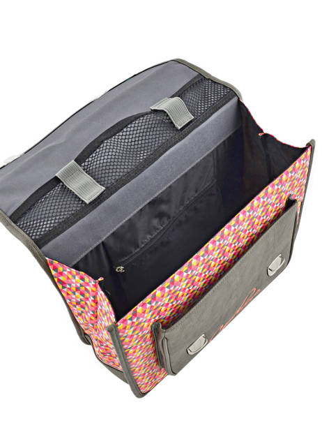 Cartable 1 Compartiment Cameleon Gris retro PBRECA32 vue secondaire 4