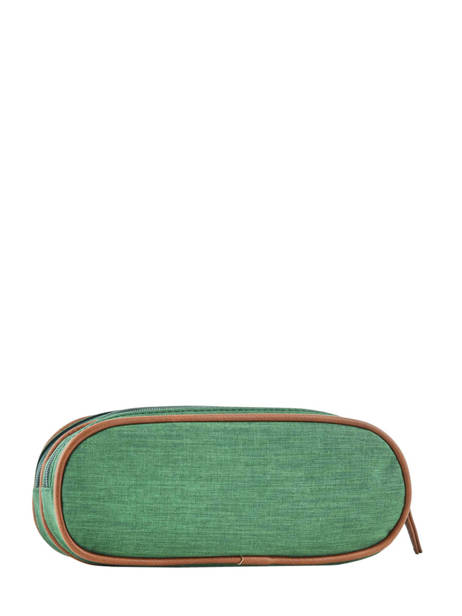Pencil Case For Kids 2 Compartments Cameleon Green vintage chine VIN-TROU other view 2