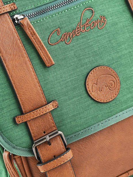 Backpack For Kids 2 Compartments Cameleon Green vintage chine VIN-SD38 other view 2