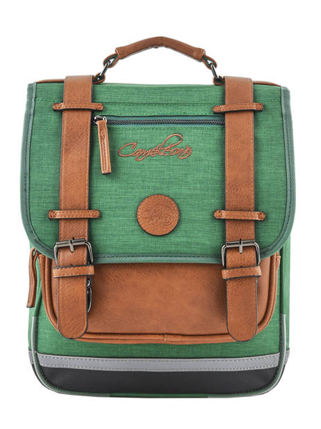 Backpack For Kids 2 Compartments Cameleon Green vintage chine VIN-SD38