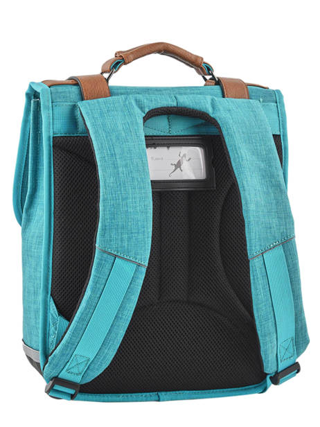 Sac à Dos Enfant 2 Compartiments Cameleon Bleu vintage chine VIN-SD38 vue secondaire 4