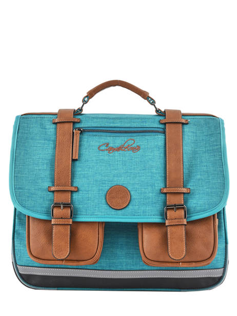 Satchel For Kids 3 Compartments Cameleon Blue vintage chine VIN-CA41