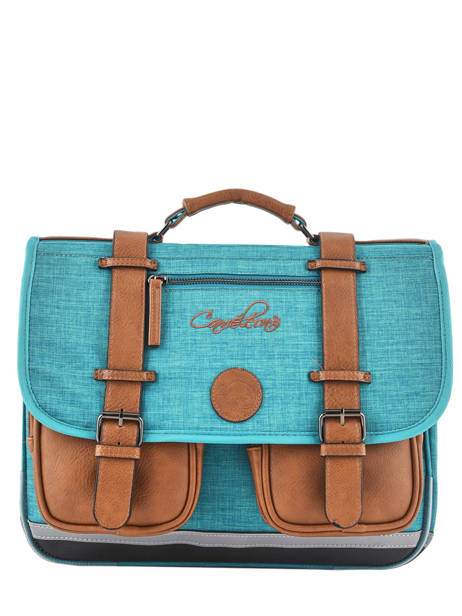 Satchel For Kids 2 Compartments Cameleon Blue vintage chine VIN-CA38