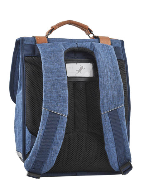 Sac à Dos Enfant 2 Compartiments Cameleon Bleu vintage chine VIN-SD38 vue secondaire 4
