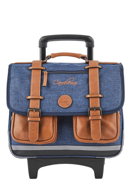 Wheeled Schoolbag For Kids 2 Compartments Cameleon Blue vintage chine VIN-CR38