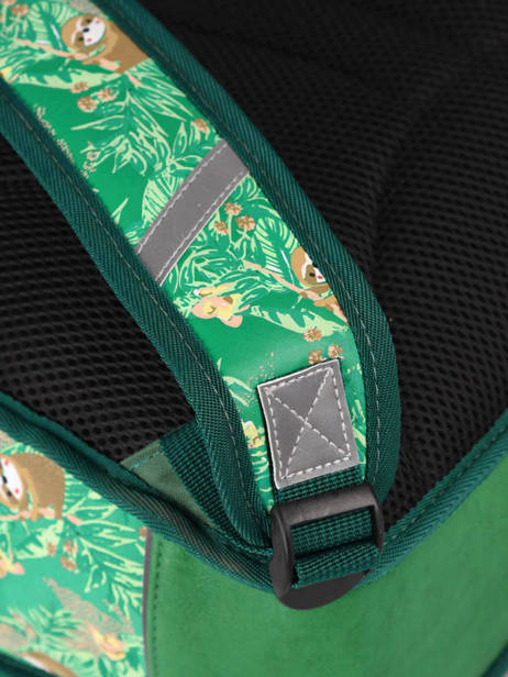 Satchel For Kids 2 Compartments Cameleon Green retro CA35 other view 3