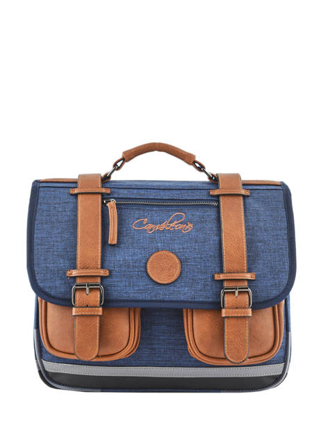 Satchel For Kids 2 Compartments Cameleon Blue vintage chine VIN-CA35