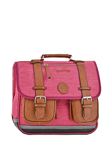 Satchel For Kids 2 Compartments Cameleon Pink vintage chine VIN-CA35