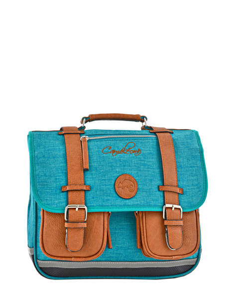 Satchel For Kids 2 Compartments Cameleon Blue vintage chine VIN-CA35