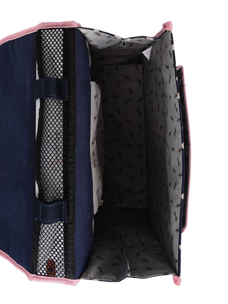 Cartable Enfant 1 Compartiment Cameleon Bleu retro CA32 vue secondaire 5