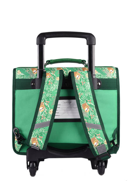 Cartable à Roulettes Rétro Cameleon Vert retro CR35 vue secondaire 4