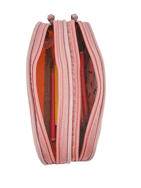 Pencil Case For Girls 2 Compartments Cameleon Pink vintage fantasy PBVGTROU other view 1
