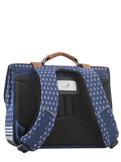 Cartable 2 Compartiments Cameleon Bleu vintage urban PBVBCA35 vue secondaire 4