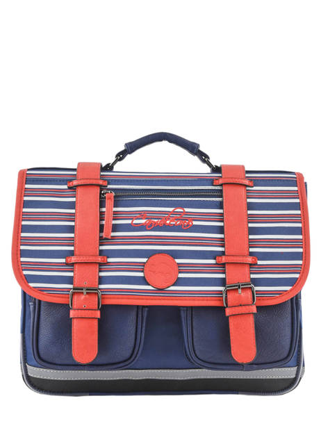 Cartable 2 Compartiments Cameleon Bleu vintage urban 27