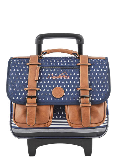 Wheeled Schoolbag 2 Compartments Cameleon Blue vintage urban PBVBCR38