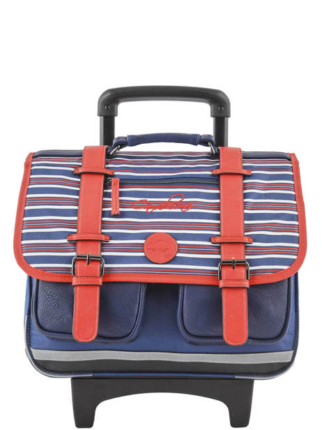 Wheeled Schoolbag 2 Compartments Cameleon Blue vintage urban PBVBCR38