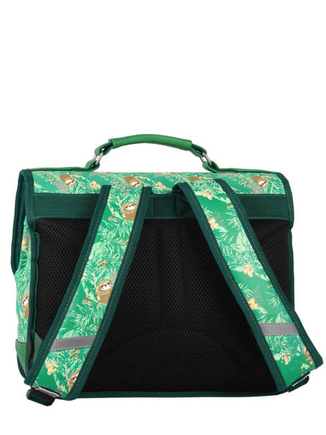 Cartable 2 Compartiments Cameleon Vert retro PBRECA35 vue secondaire 4