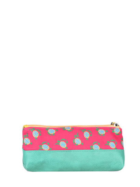 Pencil Case 1 Compartment Cameleon Green retro PBRETROU other view 2