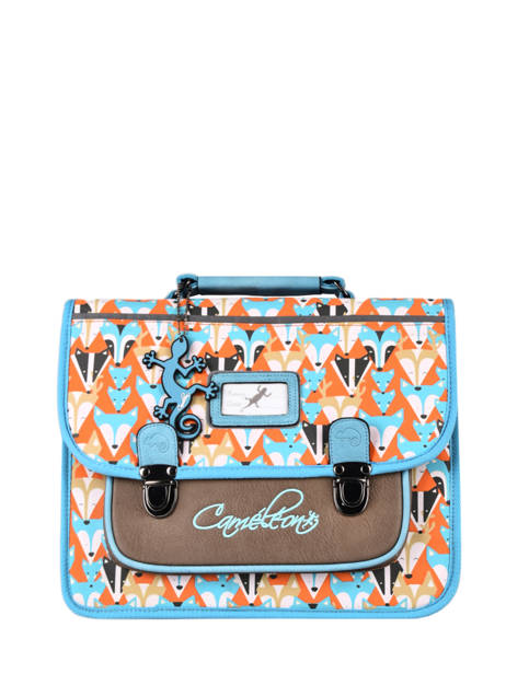 Cartable Enfant 1 Compartiment Cameleon Orange retro CA32