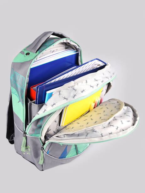 Backpack For Kids 2 Compartments Cameleon Gray actual SD43 other view 6