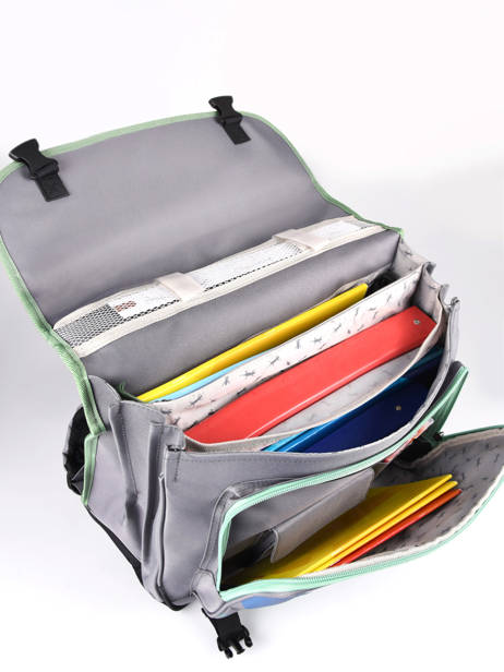 Cartable Enfant 3 Compartiments Cameleon Gris actual CA41 vue secondaire 5