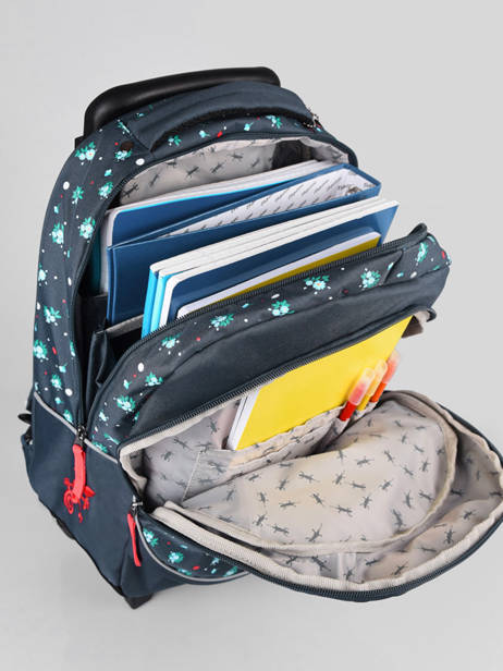 Sac à Dos à Roulettes Enfant 2 Compartiments Cameleon Bleu actual SR43 vue secondaire 5
