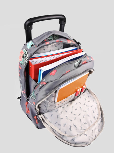 Wheeled Backpack For Kids 2 Compartments Cameleon Gray actual SR43 other view 5