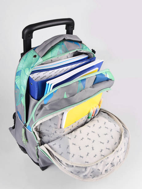 Wheeled Backpack For Kids 2 Compartments Cameleon Gray actual SR43 other view 5