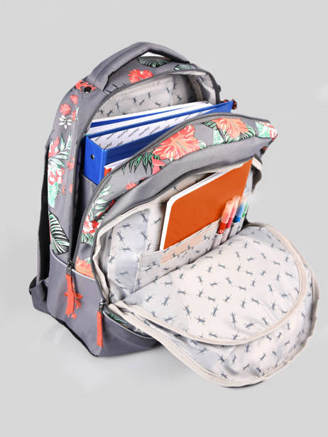 Backpack For Kids 2 Compartments Cameleon Gray actual SD43 other view 5