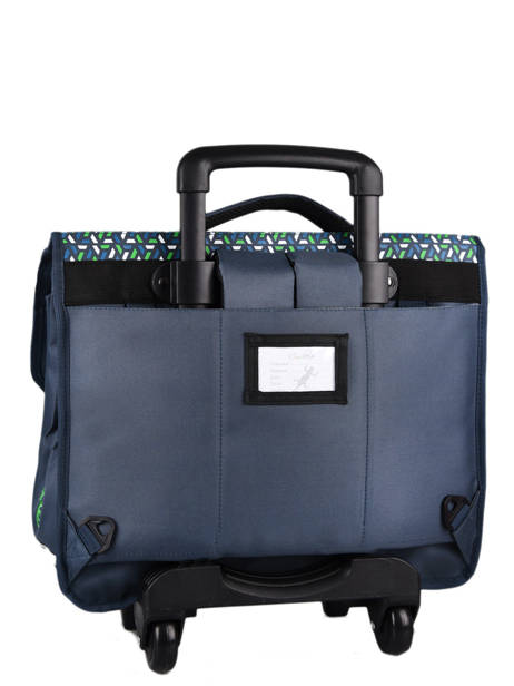 Cartable à Roulettes Enfant 3 Compartiments Cameleon Bleu actual CR41 vue secondaire 8