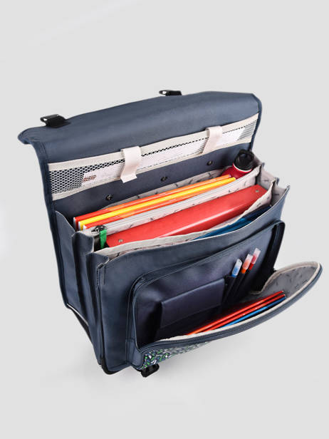 Cartable à Roulettes Enfant 3 Compartiments Cameleon Bleu actual CR41 vue secondaire 5