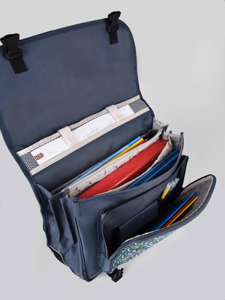 Cartable Enfant 3 Compartiments Cameleon Bleu actual CA41 vue secondaire 5