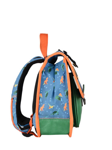Rugzak Kleuter 1 Compartiment Cameleon Blauw retro SD30 ander zicht 5