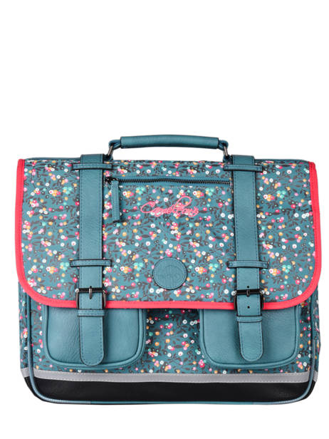 Cartable Enfant 3 Compartiments Cameleon Bleu vintage fantasy CA41