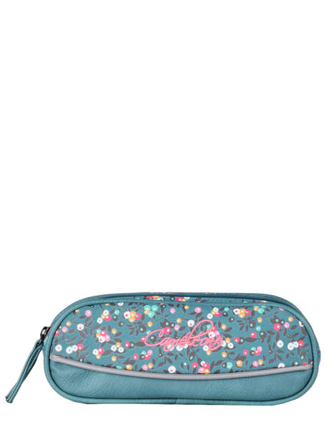 Trousse Enfant 2 Compartiments Cameleon Bleu vintage fantasy TROU