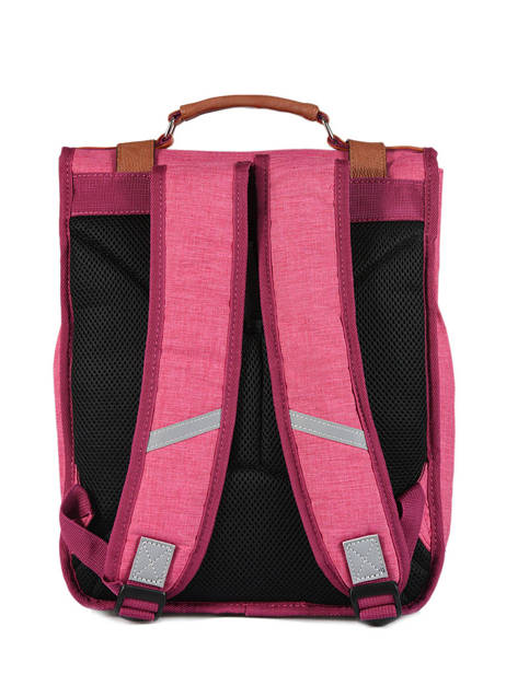 Sac à Dos Enfant 2 Compartiments Cameleon Rose vintage chine VIN-SD38 vue secondaire 3