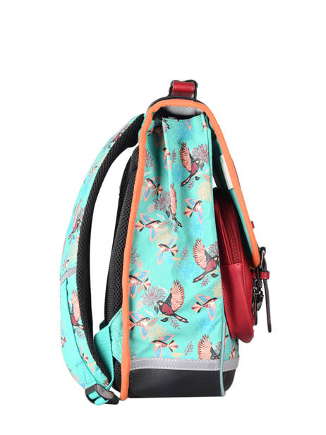 Sac à Dos Enfant 2 Compartiments Cameleon Bleu vintage fantasy SD38 vue secondaire 4