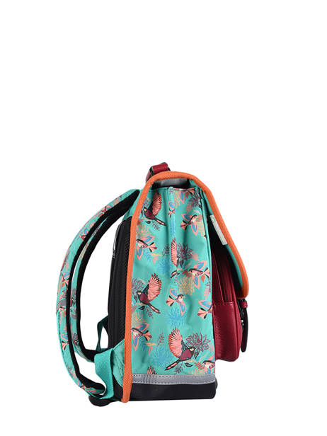 Satchel For Girls 2 Compartments Cameleon Green vintage fantasy CA35 other view 4