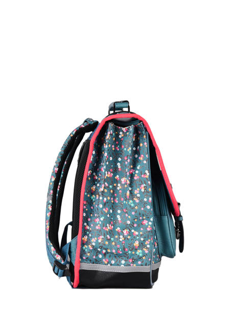 Cartable Enfant 3 Compartiments Cameleon Bleu vintage fantasy CA41 vue secondaire 5