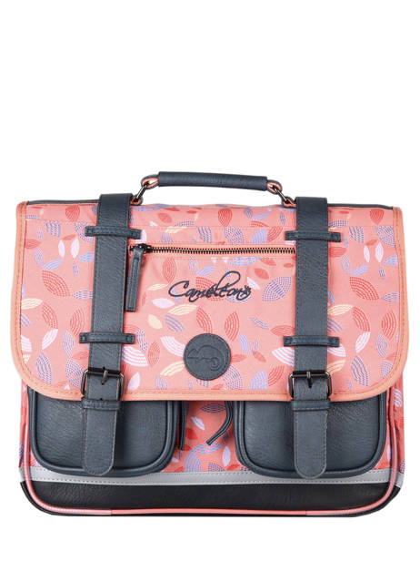 Satchel For Girls 3 Compartments Cameleon Pink vintage fantasy CA41