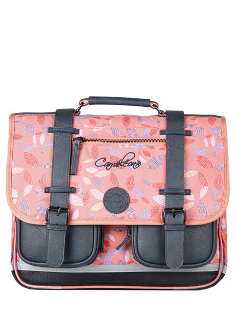 Cartable Enfant 3 Compartiments Cameleon Rose vintage fantasy CA41