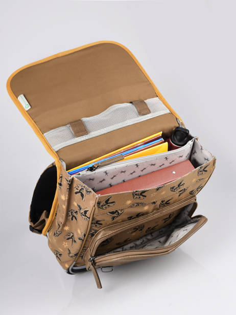 Backpack For Boys 2 Compartments Cameleon Brown vintage urban SD38 other view 5