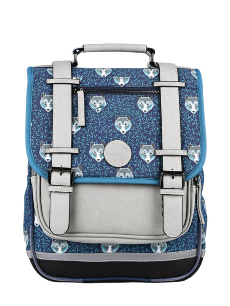 Sac à Dos Enfant 2 Compartiments Cameleon Bleu vintage urban SD38