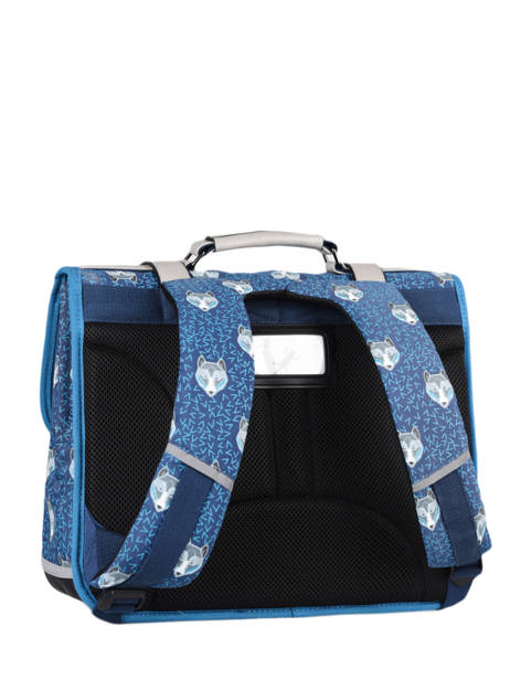 Cartable Enfant 2 Compartiments Cameleon Bleu vintage urban CA38 vue secondaire 7